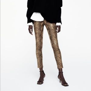 Zara Snake-print Leggings